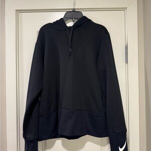 Nike Women’s Dri-Fit Black Quilted Hoodie Sweater